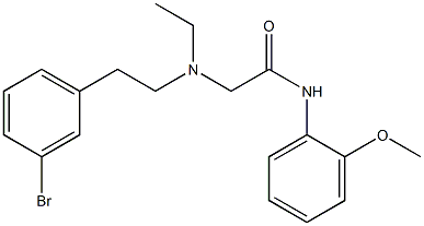 Acetamide, 2-[[2-(3-bromophenyl)ethyl]ethylamino]-N-(2-methoxyphenyl)- Structural