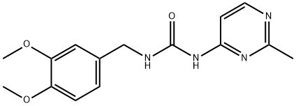 Urea, N-[(3,4-dimethoxyphenyl)methyl]-N'-(2-methyl-4-pyrimidinyl)- Structural