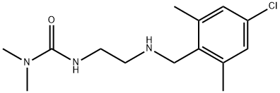 Urea, N'-[2-[[(4-chloro-2,6-dimethylphenyl)methyl]amino]ethyl]-N,N-dimethyl- Structural