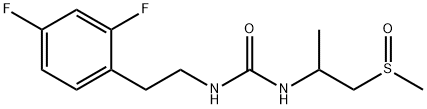 Urea, N-[2-(2,4-difluorophenyl)ethyl]-N'-[1-methyl-2-(methylsulfinyl)ethyl]- Structural
