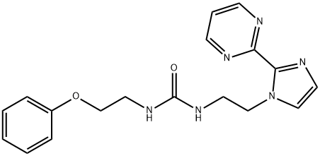 Urea, N-(2-phenoxyethyl)-N'-[2-[2-(2-pyrimidinyl)-1H-imidazol-1-yl]ethyl]- Structural