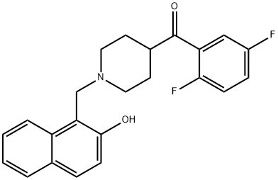 Methanone, (2,5-difluorophenyl)[1-[(2-hydroxy-1-naphthalenyl)methyl]-4-piperidinyl]- Structural