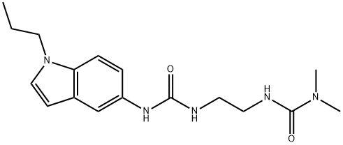 Urea, N,N-dimethyl-N'-[2-[[[(1-propyl-1H-indol-5-yl)amino]carbonyl]amino]ethyl]- Structural