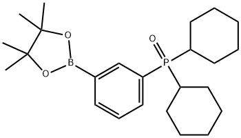 Dicyclohexyl(3-(4,4,5,5-tetramethyl-1,3,2-dioxaborolan-2-yl)phenyl)phosphine oxide Structural