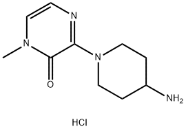 3-(4-aminopiperidin-1-yl)-1-methyl-1,2-dihydropyrazin-2-one dihydrochloride Structural