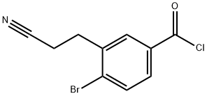 Benzoyl chloride, 4-bromo-3-(2-cyanoethyl)- Structural