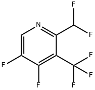 Pyridine, 2-(difluoromethyl)-4,5-difluoro-3-(trifluoromethyl)- Structural