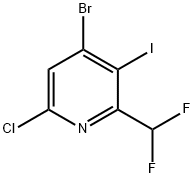 Pyridine, 4-bromo-6-chloro-2-(difluoromethyl)-3-iodo- Structural