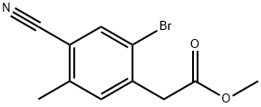 Methyl 2-bromo-4-cyano-5-methylphenylacetate Structural