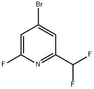 Pyridine, 4-bromo-2-(difluoromethyl)-6-fluoro- Structural