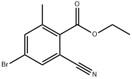 Ethyl 4-bromo-2-cyano-6-methylbenzoate Structural