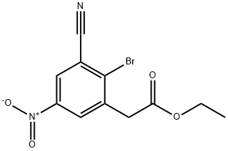 Ethyl 2-bromo-3-cyano-5-nitrophenylacetate Structural