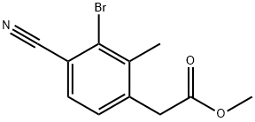 Methyl 3-bromo-4-cyano-2-methylphenylacetate Structural