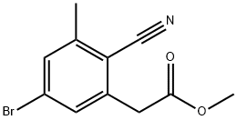 Methyl 5-bromo-2-cyano-3-methylphenylacetate Structural