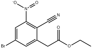 Ethyl 5-bromo-2-cyano-3-nitrophenylacetate Structural