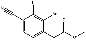 Methyl 2-bromo-4-cyano-3-fluorophenylacetate Structural