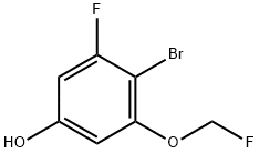 Phenol, 4-bromo-3-fluoro-5-(fluoromethoxy)- Structural