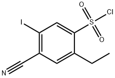 Benzenesulfonyl chloride, 4-cyano-2-ethyl-5-iodo- Structural