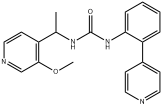 Urea, N-[1-(3-methoxy-4-pyridinyl)ethyl]-N'-[2-(4-pyridinyl)phenyl]- Structural