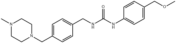 Urea, N-[4-(methoxymethyl)phenyl]-N'-[[4-[(4-methyl-1-piperazinyl)methyl]phenyl]methyl]- Structural