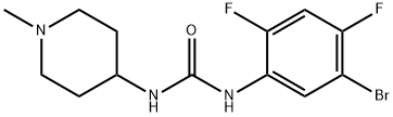 Urea, N-(5-bromo-2,4-difluorophenyl)-N'-(1-methyl-4-piperidinyl)- Structural