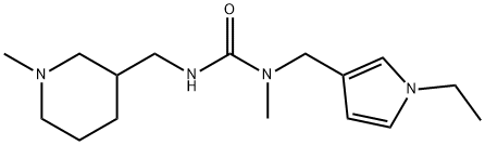 Urea, N-[(1-ethyl-1H-pyrrol-3-yl)methyl]-N-methyl-N'-[(1-methyl-3-piperidinyl)methyl]- Structural