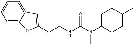 Urea, N'-[2-(2-benzofuranyl)ethyl]-N-methyl-N-(4-methylcyclohexyl)- Structural