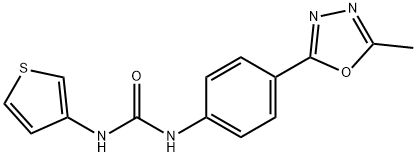Urea, N-[4-(5-methyl-1,3,4-oxadiazol-2-yl)phenyl]-N'-3-thienyl- Structural