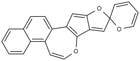 Spiro[9H-furo[2',3':4,5]cyclopenta[1,2-b]naphth[2,1-d]oxepin-9,2'-[2H]pyran] (8CI,9CI) Structural