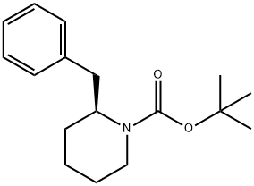 tert-Butyl (S)-2-benzylpiperidine-1-carboxylate Structural