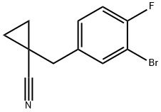 Cyclopropanecarbonitrile, 1-[(3-bromo-4-fluorophenyl)methyl]- Structural