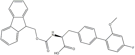 Fmoc-4-(4-fluoro-2-methoxy-phenyl)-L-phenylalanine Structural