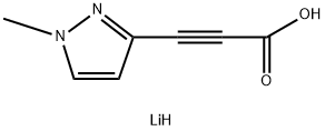 lithium(1+) ion 3-(1-methyl-1H-pyrazol-3-yl)prop-2-ynoate Structural