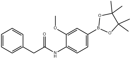 N-(2-methoxy-4-(4,4,5,5-tetramethyl-1,3,2-dioxaborolan-2-yl)phenyl)-2-phenylacetamide Structural