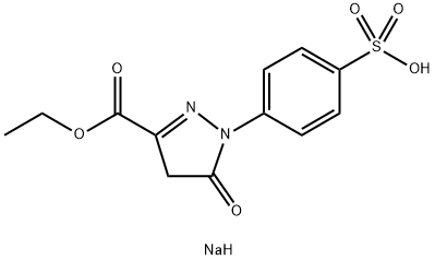 1H-Pyrazole-3-Carboxylicacid,4,5-Dihydro-5-Oxo-1-(4-Sulfophenyl)-,3-Ethylester,Sodiumsalt Structural