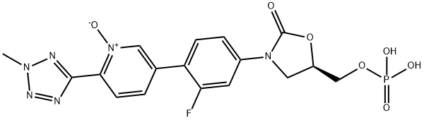 (R)-5-(2-fluoro-4-(2-oxo-5-((phosphonooxy)methyl)oxazolidin-
3-yl)phenyl)-2-(2-methyl-2H-tetrazol-5-yl)pyridine 1-oxide