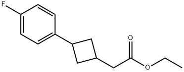 ethyl 2-(3-(4-fluorophenyl)cyclobutyl)acetate Structural