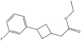 ethyl 2-(3-(3-fluorophenyl)cyclobutyl)acetate Structural