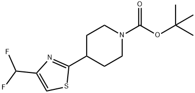 tert-Butyl 4-[4-(difluoromethyl)thiazol-2-yl]piperidine-1-carboxylate Structural