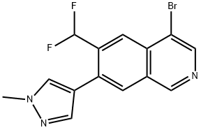Isoquinoline, 4-bromo-6-(difluoromethyl)-7-(1-methyl-1H-pyrazol-4-yl)- Structural