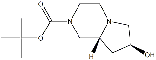 tert-butyl (7S,8aR)-7-hydroxyhexahydropyrrolo[1,2-a]pyrazine-2(1H)-carboxylate Structural