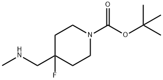 tert-butyl 4-fluoro-4-((methylamino)methyl)piperidine-1-carboxylate Structural