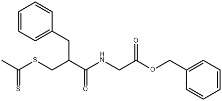 Glycine, N-[1-oxo-2-(phenylmethyl)-3-[(1-thioxoethyl)thio]propyl]-, phenylmethyl ester Structural