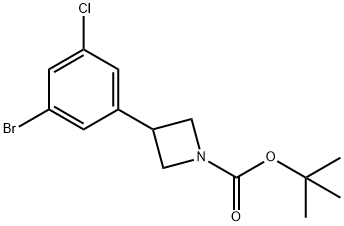 tert-butyl 3-(3-bromo-5-chlorophenyl)azetidine-1-carboxylate Structural