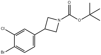 tert-butyl 3-(4-bromo-3-chlorophenyl)azetidine-1-carboxylate Structural
