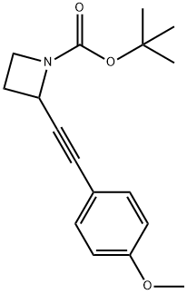 tert-butyl 2-((4-methoxyphenyl)ethynyl)azetidine-1-carboxylate Structural