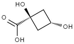 trans-1,3-dihydroxycyclobutane-1-carboxylic acid Structural