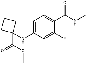 methyl 1-((3-fluoro-4-(methylcarbamoyl)phenyl)amino) cyclobutanecarboxylate