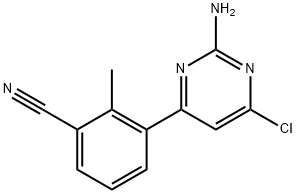 Benzonitrile, 3-(2-amino-6-chloro-4-pyrimidinyl)-2-methyl- Structural