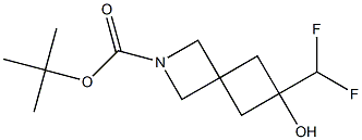 tert-butyl 6-(difluoromethyl)-6-hydroxy-2-azaspiro[3.3]heptane-2-carboxylate Structural